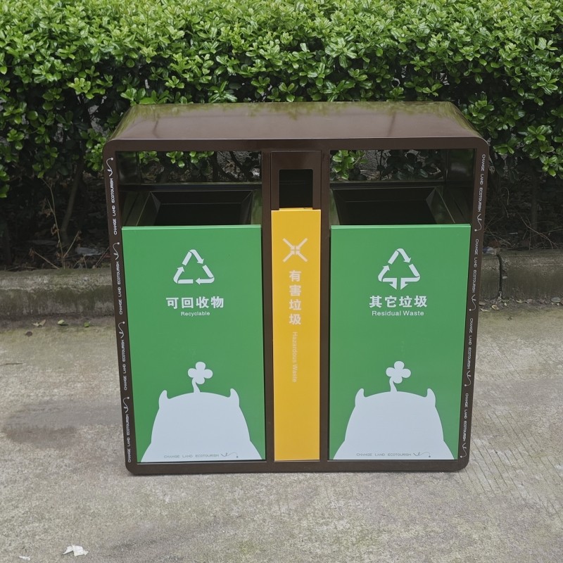 广东江门长廊生态园定制垃圾桶