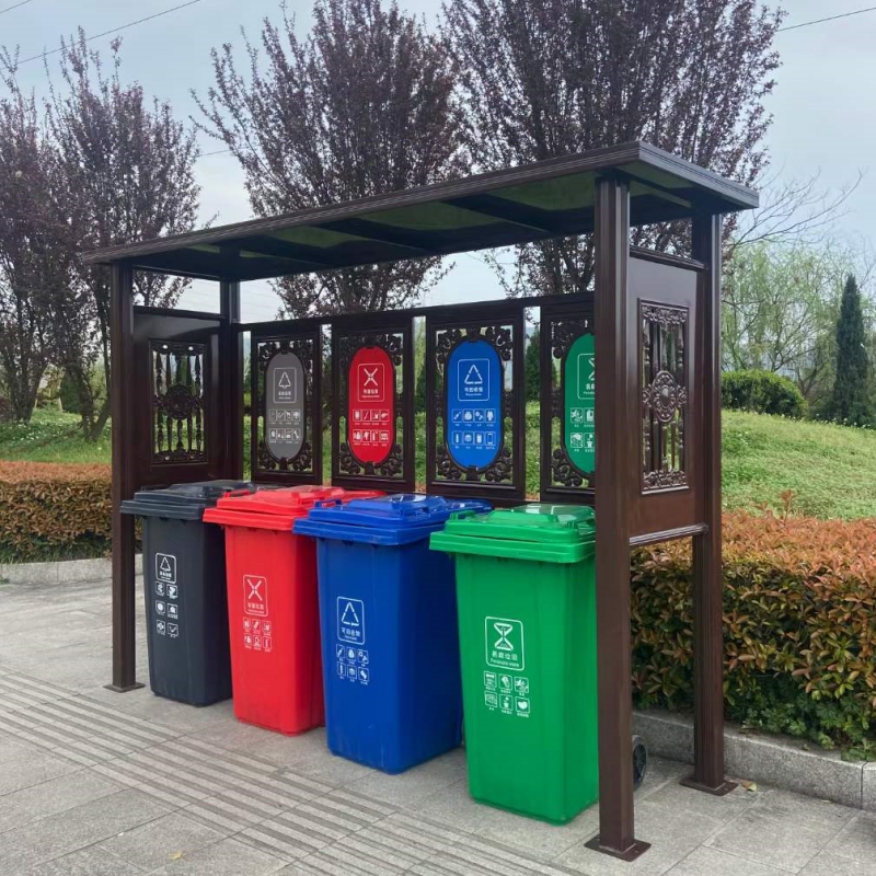 垃圾分类垃圾桶棚