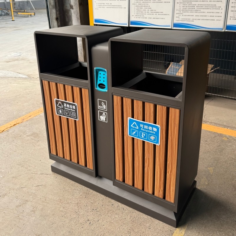 钢木垃圾桶厂家